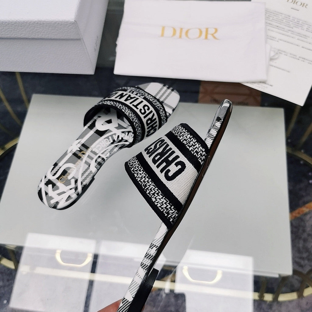 DIOR CD Mule Dway Slide 10mm Multi-motifs Style 31