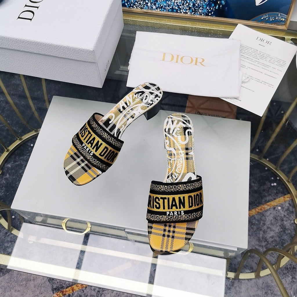 DIOR CD Mule Dway Heeled Slide 45mm Style 45