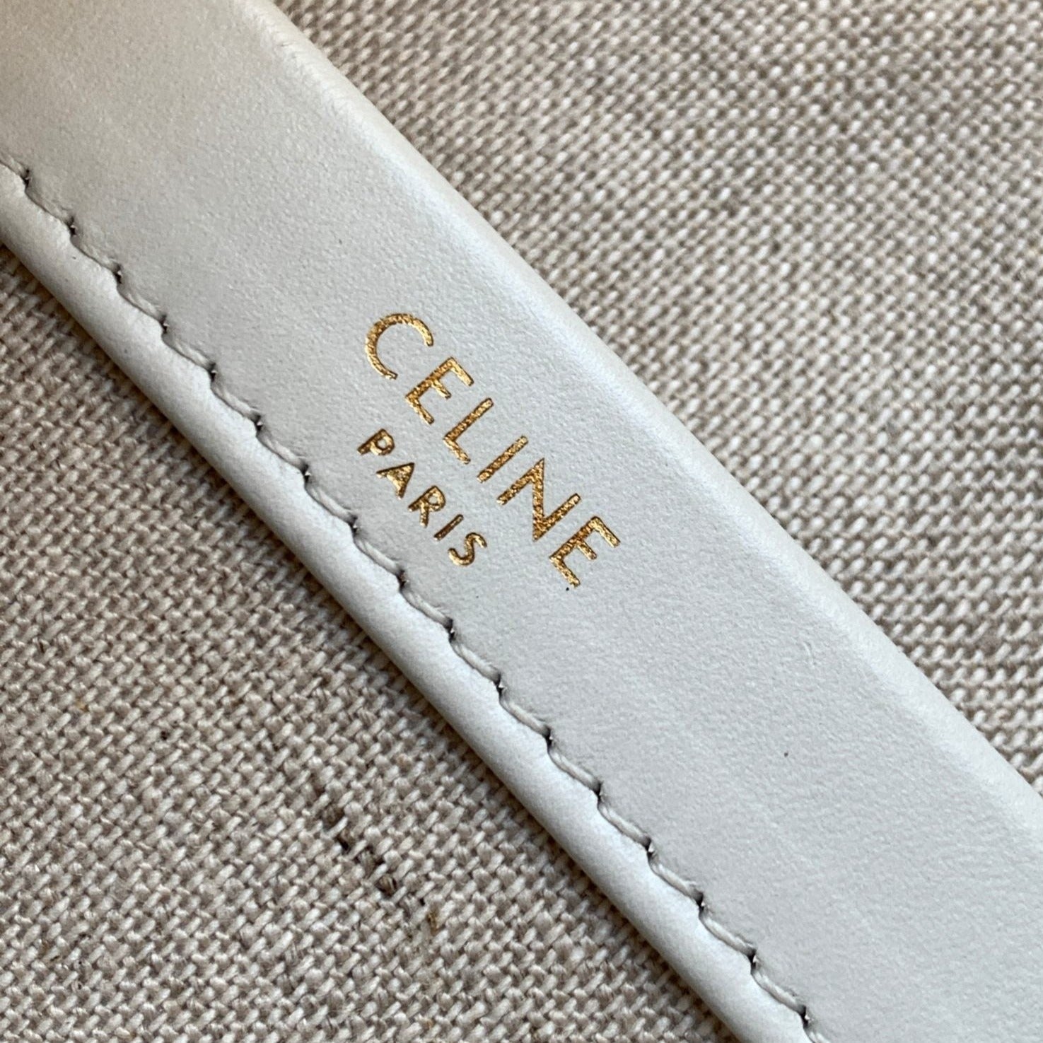CELINE TRIOMPHE 26 FABRIC BROWN WHITE