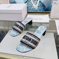 DIOR CD Mule Dway Heeled Slide 45mm Style 33