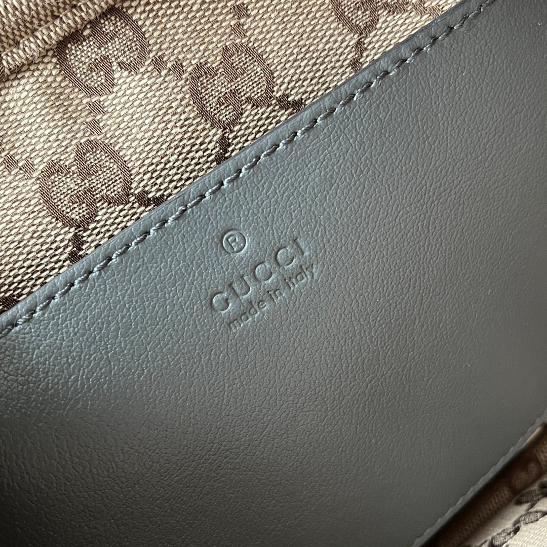 GUCCI SHOULDER BAG 23 IN GRAY CALFSKIN