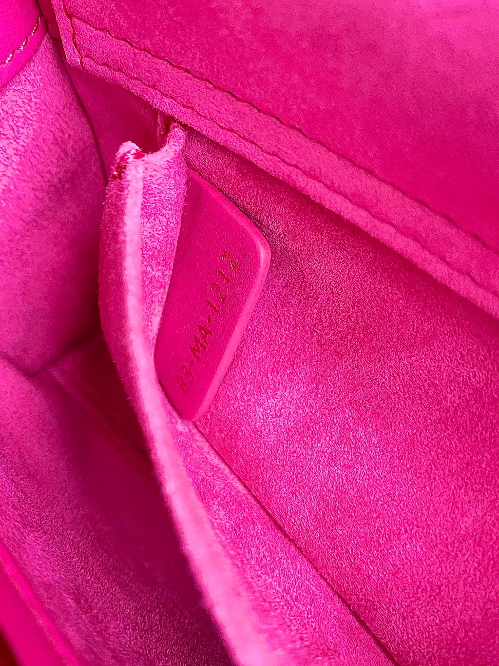 DIOR D-JOY BAG 22 IN HOT PINK LAMBSKIN