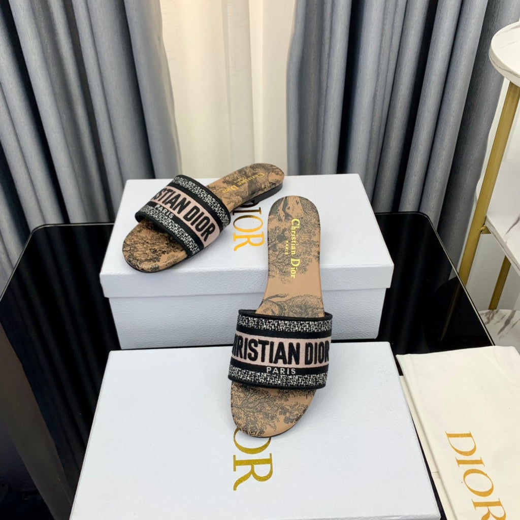 DIOR CD Mule Dway Slide 10mm Multi-motifs Style 34