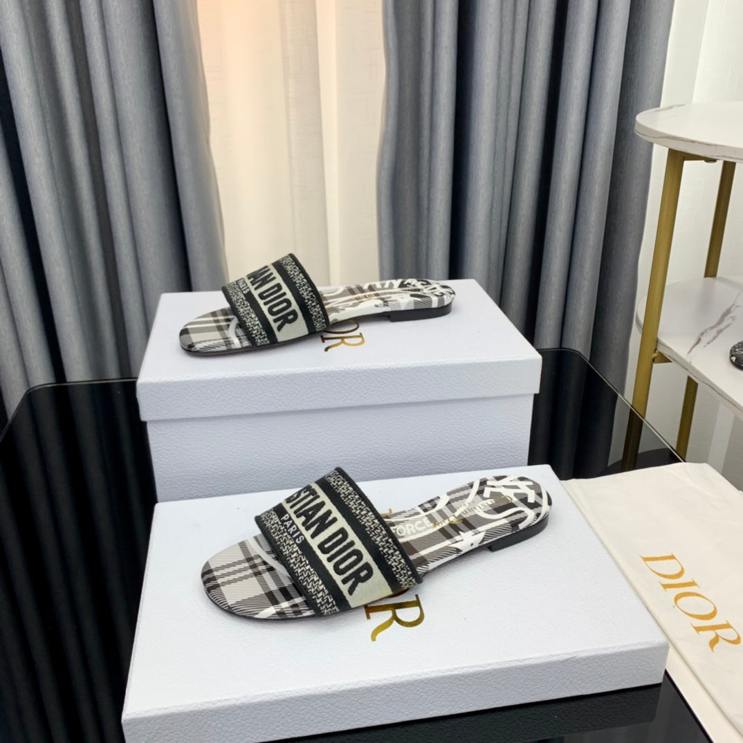 DIOR CD Mule Dway Slide 10mm Multi-motifs Style 61