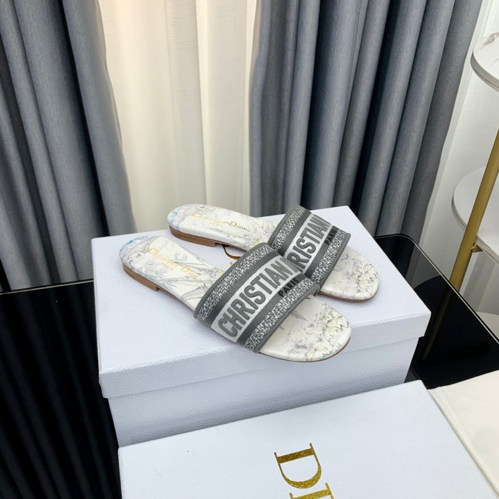 DIOR CD Mule Dway Slide 10mm Multi-motifs Style 54