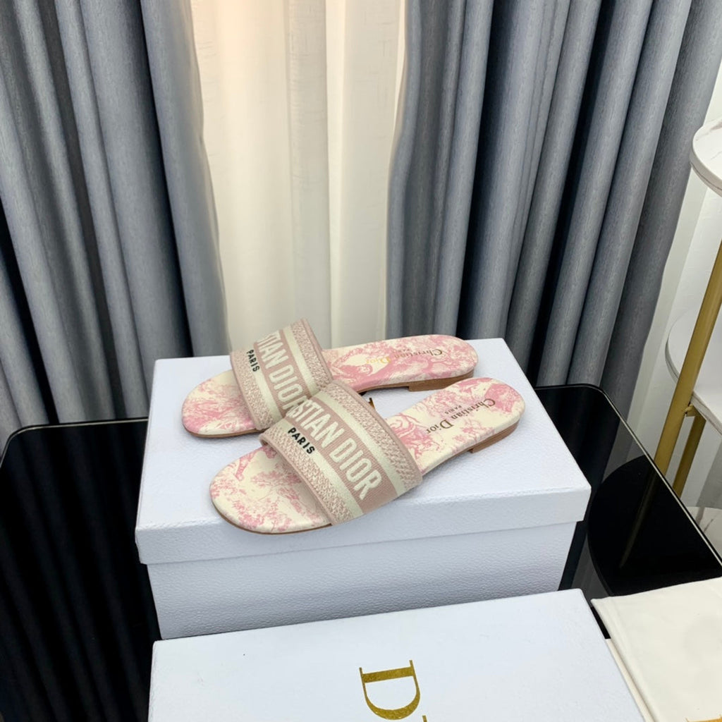 DIOR CD Mule Dway Slide 10mm Multi-motifs Style 52