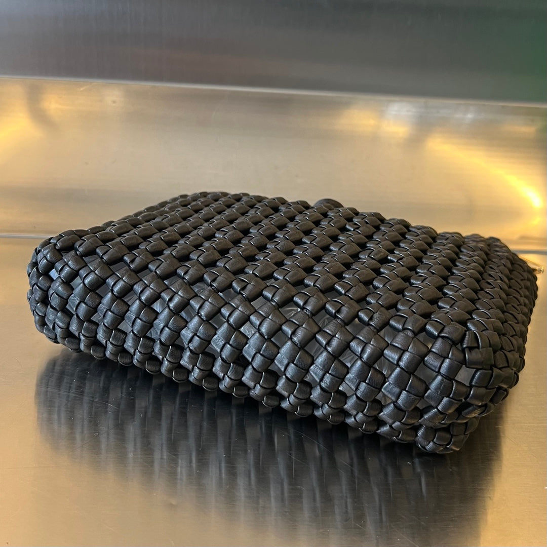 BOTTEGA VENETA SARDINE 29 BAG IN BLACK LAMBSKIN