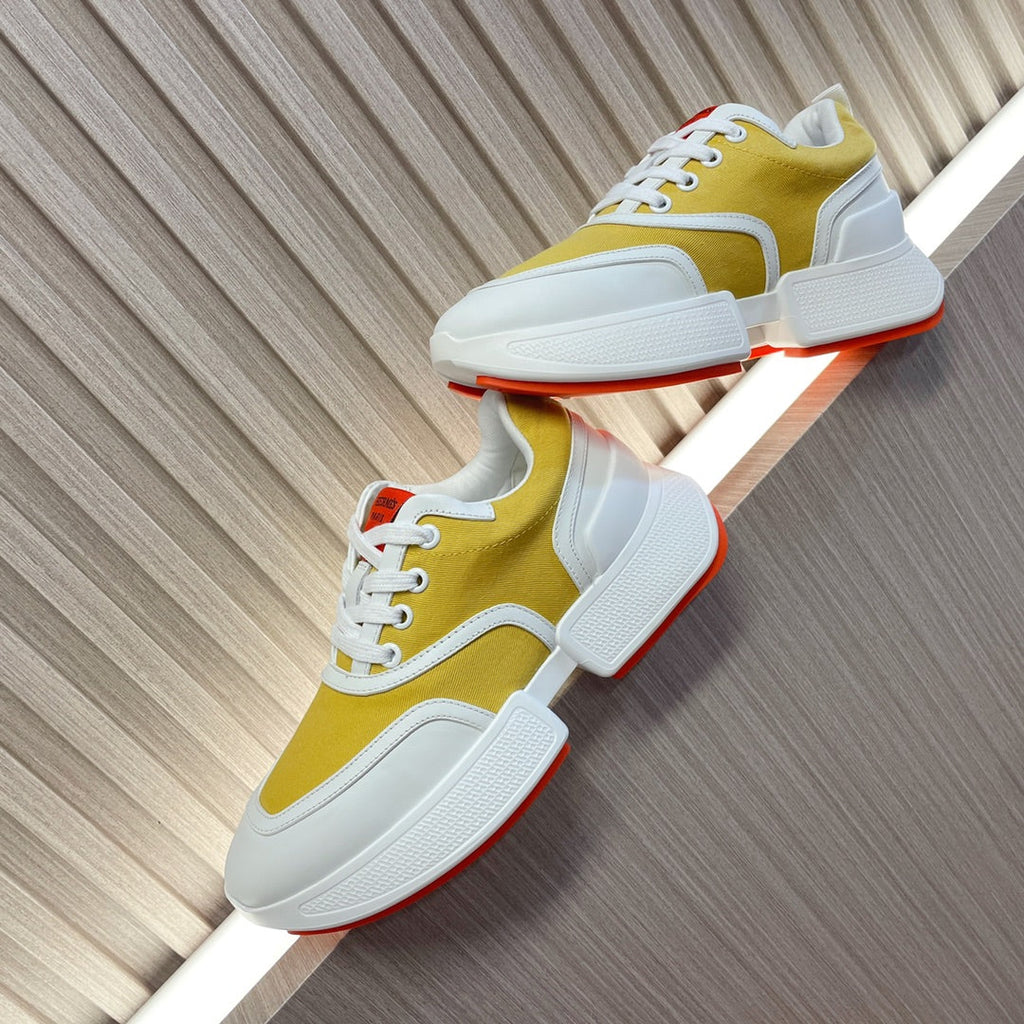 HERMES GIGA SNEAKER YELLOW MIX WHITE CALFSKIN