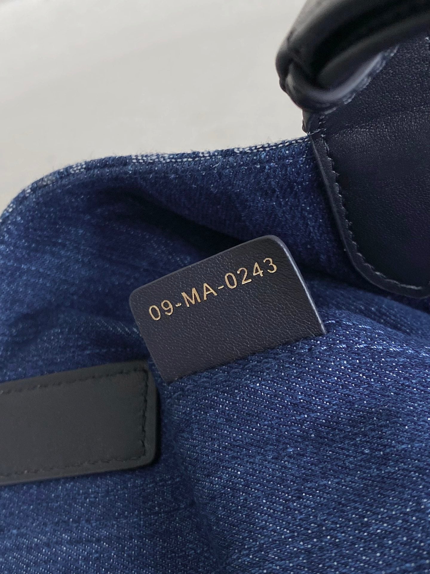 DIOR MEDIUM TOUJOURS 28 BLUE DENIM OBLIQUE JACQUARD