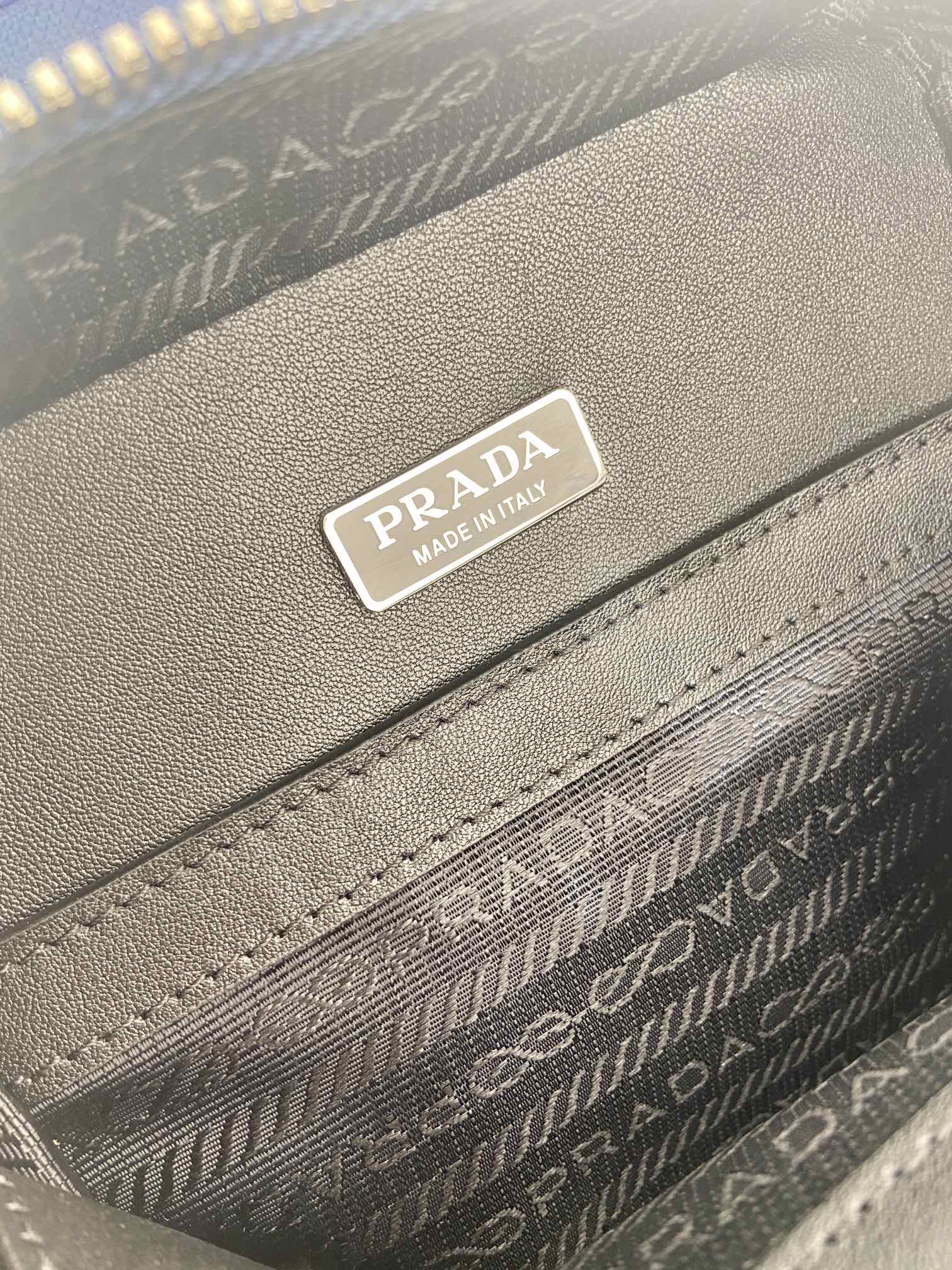 PRADA CHEST BAG 20 IN CLASSIC BLUE SAFFIANO LEATHER