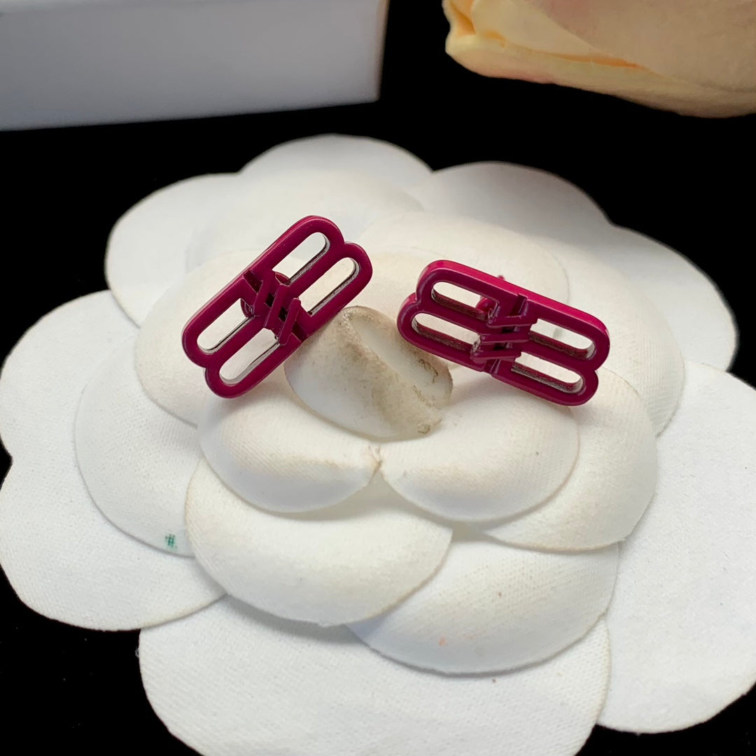 18K Balenciaga Pink Icon Earrings