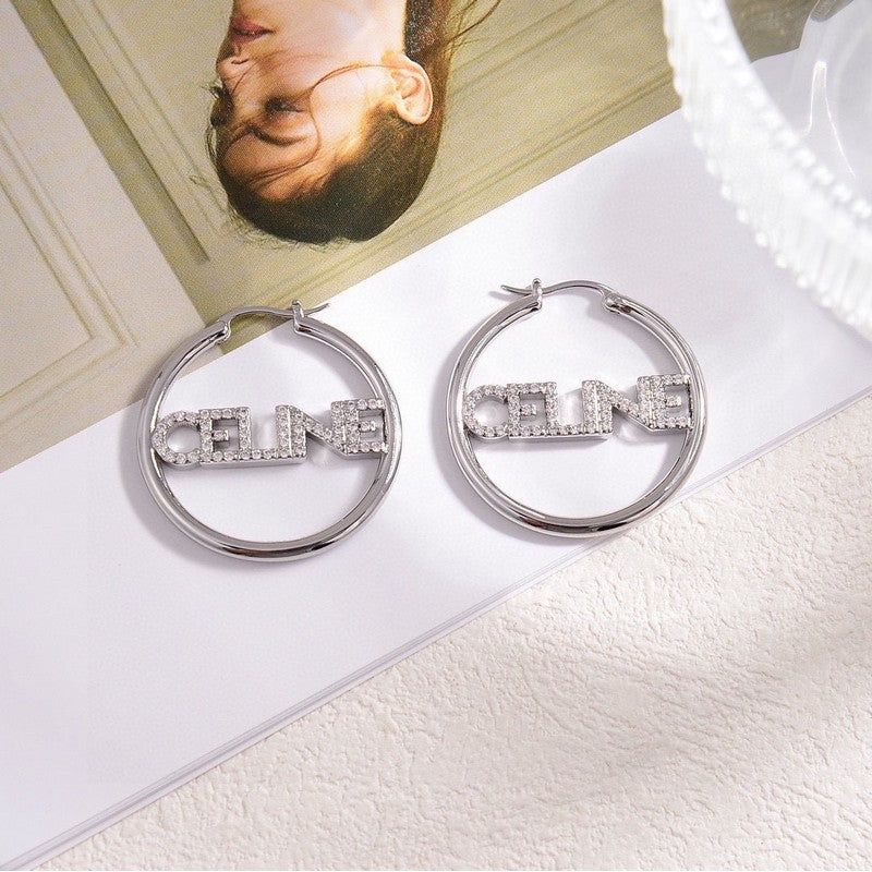 18K Celine Celine Diamond Earrings