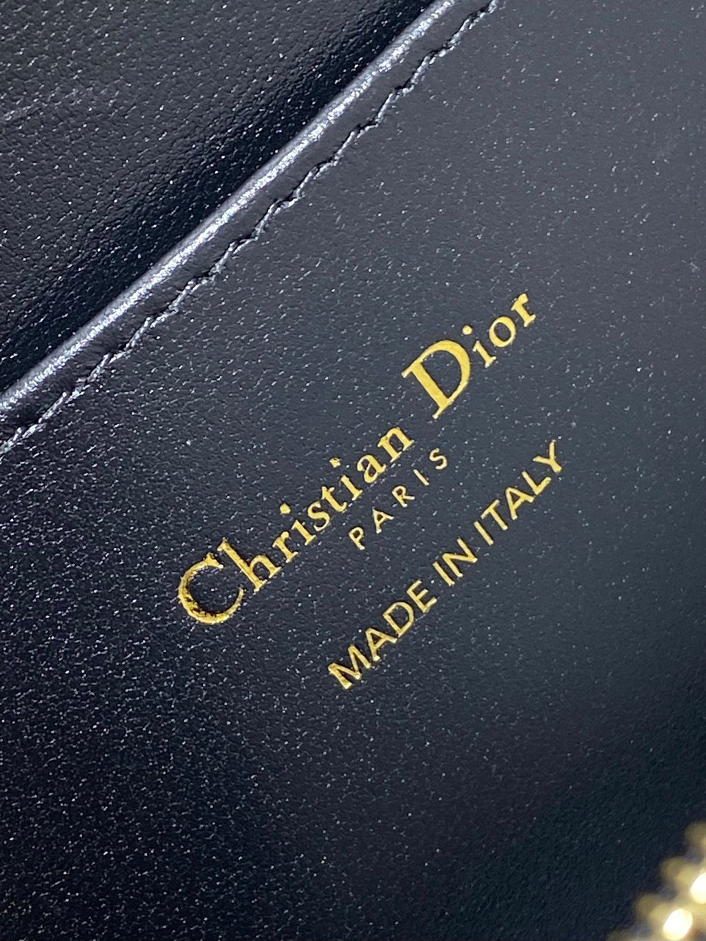 DIOR SMALL 22 FLAP BAG IN BLACK MIX WHITE LAMBSKIN WITH GOLD HARDWARE