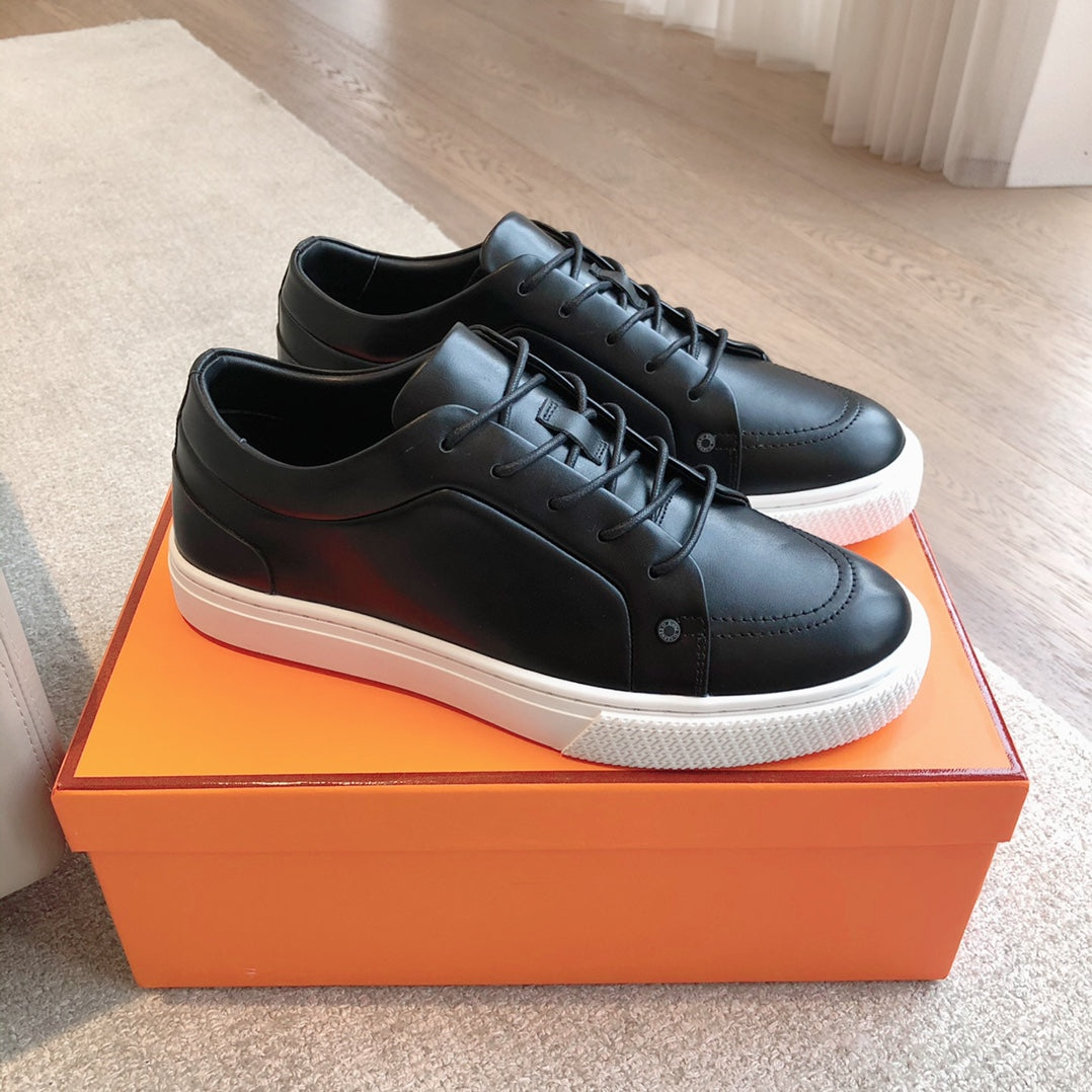HERMES IRWIN SNEAKER BLACK CALFSKIN