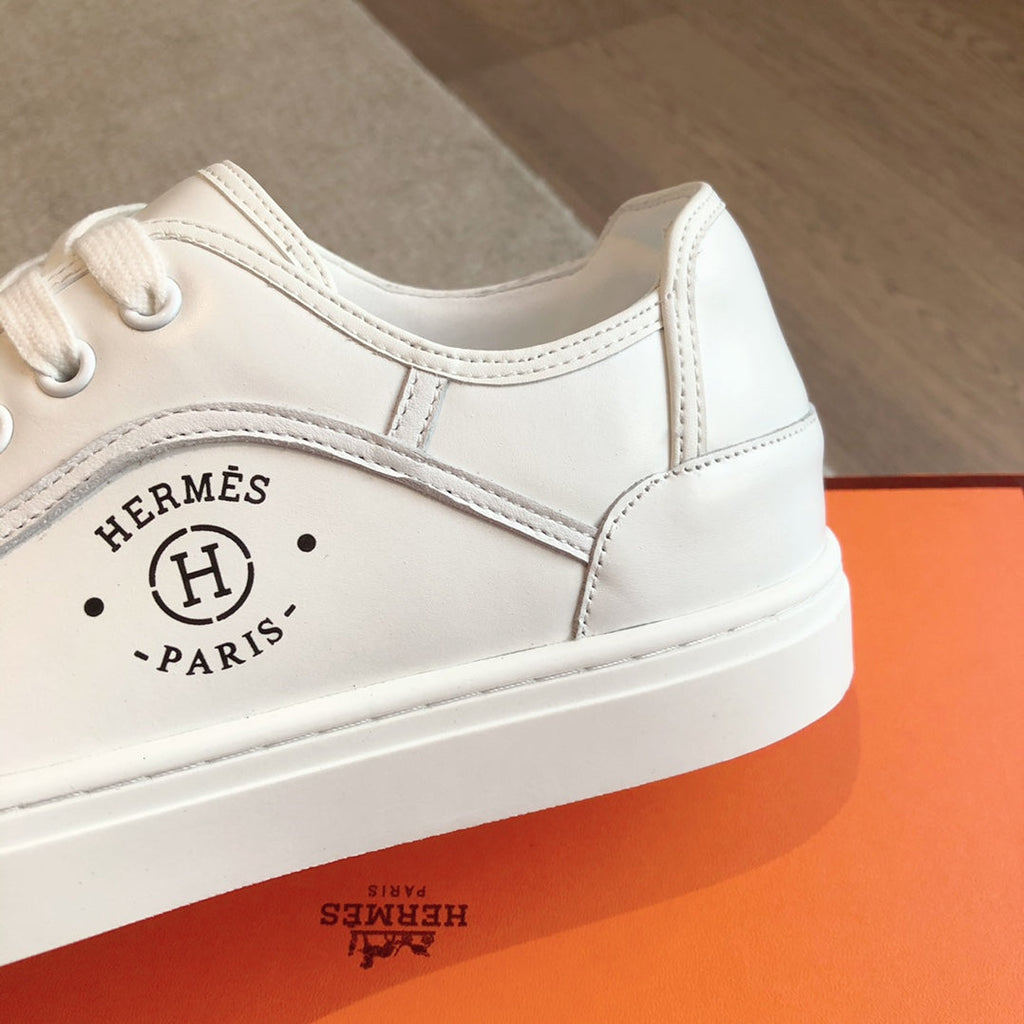 HERMES GET SNEAKER WHITE CALFSKIN