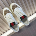 GUCCI Retro Sneakers for Couples White Brown