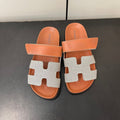 HERMES CHYPRE SANDAL ORANGE MIX CREAM CALFSKIN