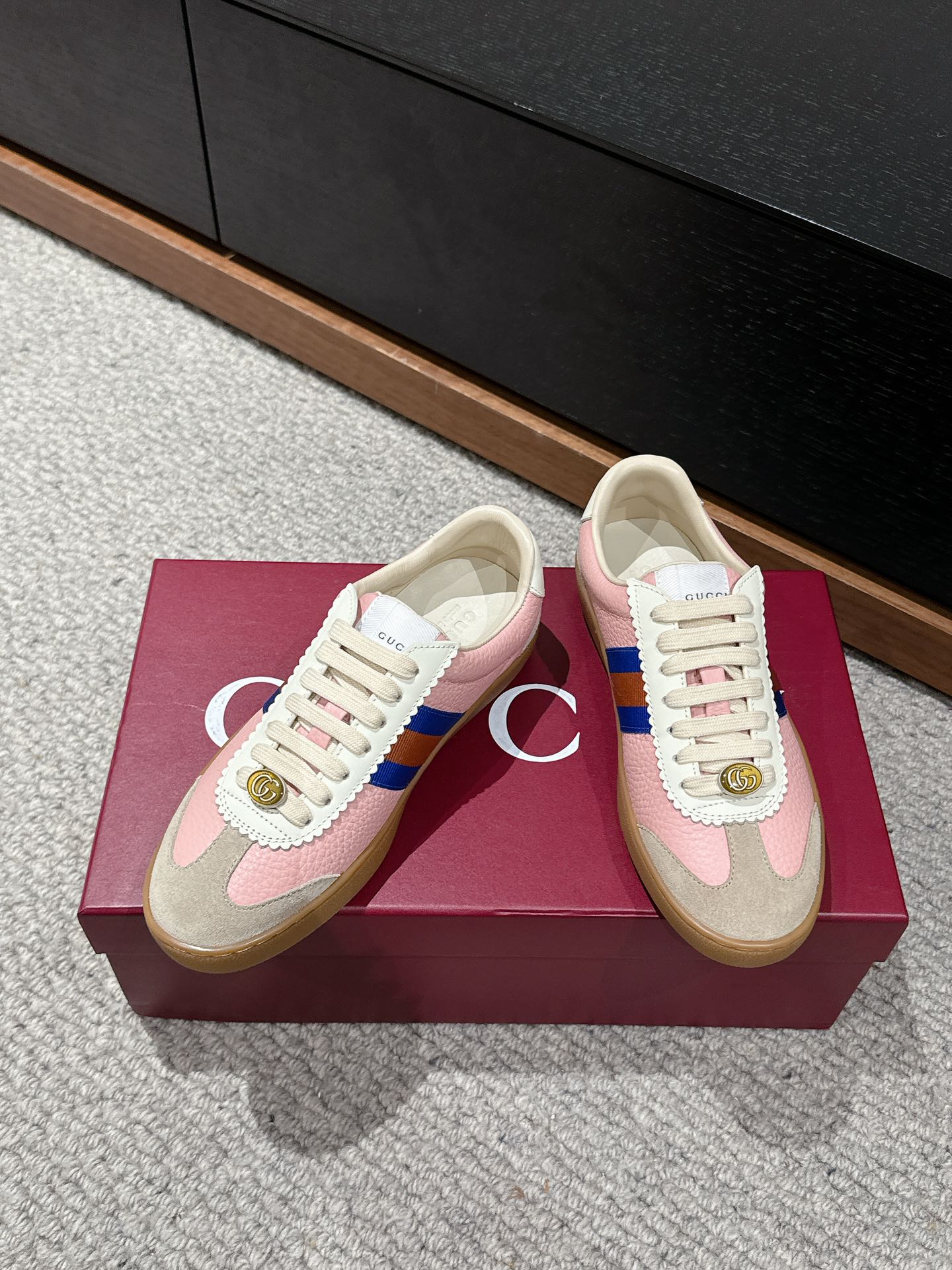 GUCCI & ADIDAS SNEAKER LIGHT PINK CALFSKIN
