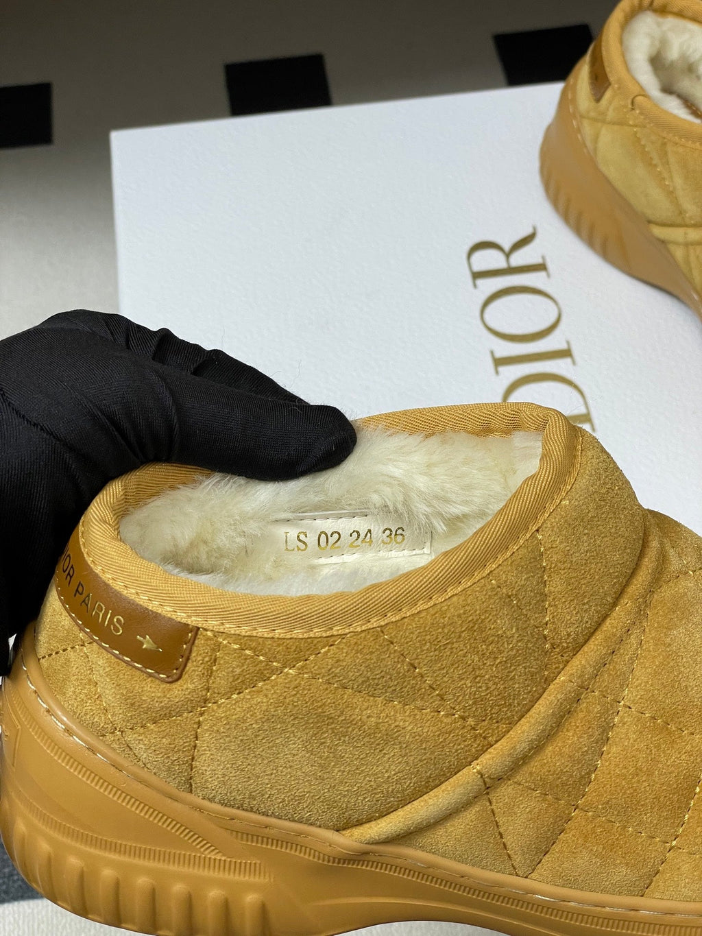 DIOR 25S FROST ANKLE BOOTS IN GOLDEN BROWN SUEDE