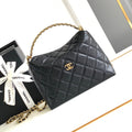 CHANEL MINI 19 CLUTCH WITH STRAP IN BLACK CALFSKIN