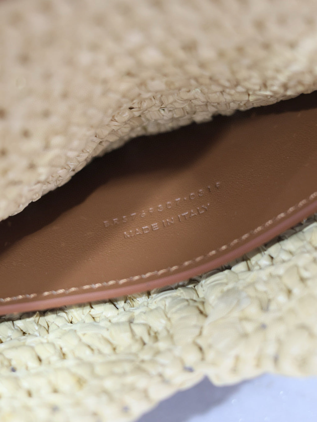 YSL 25S CASSANDRE LARGE ENVELOPE POUCH 29 IN NATURAL RAFFIA GOLD HARDWARE